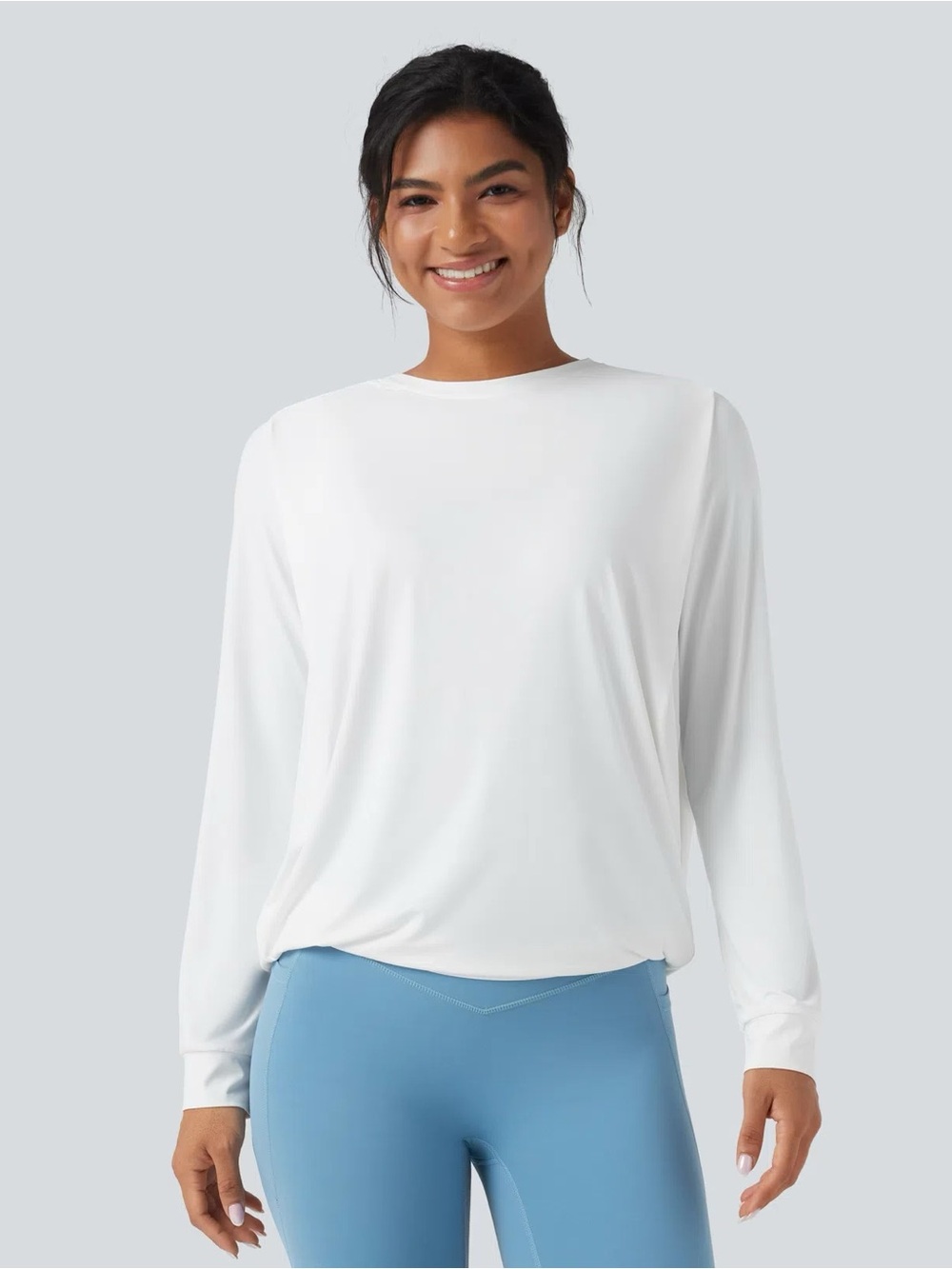 HALARA Women's White Long-Sleeve Top UPF50+